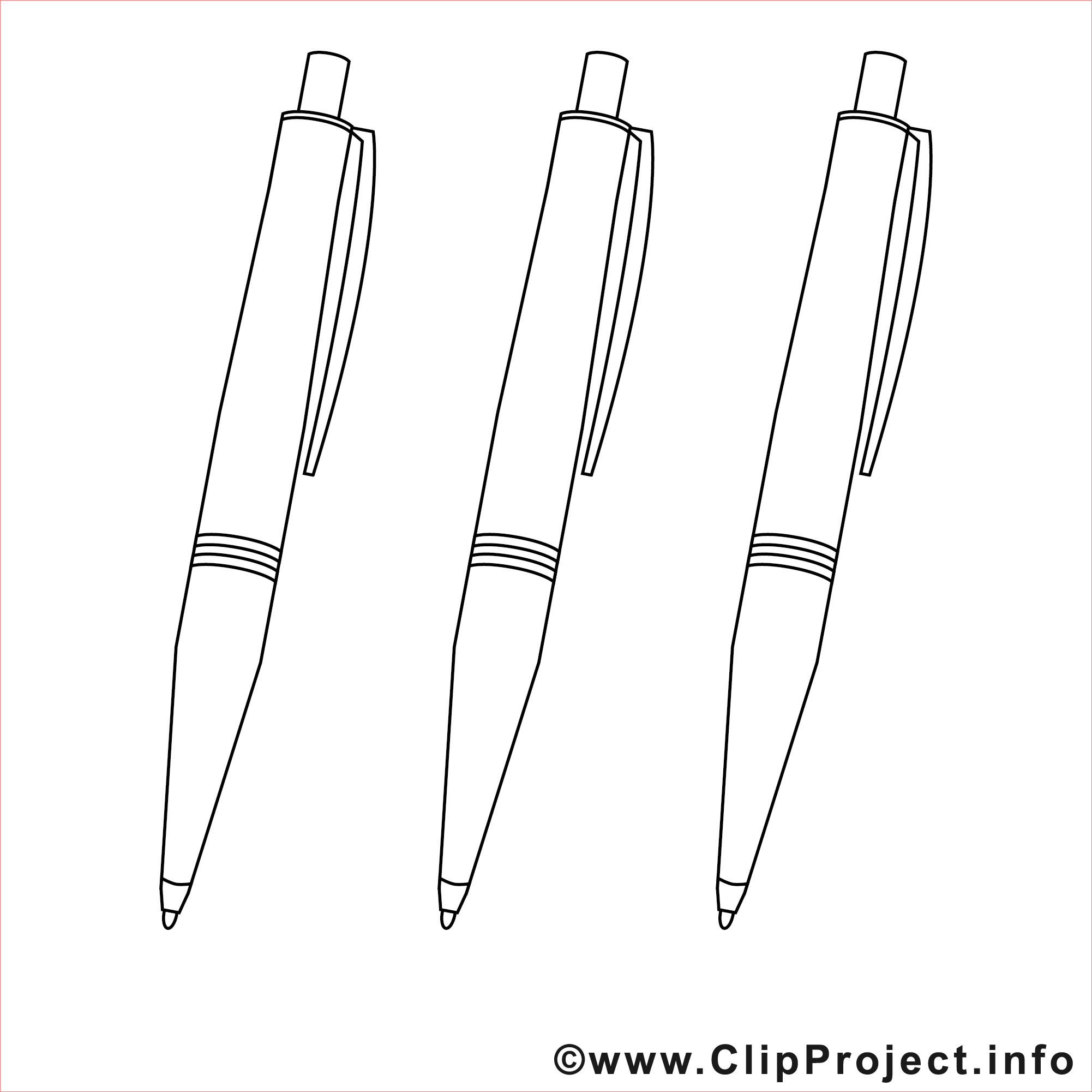 stylos dessin – coloriage école à télécharger