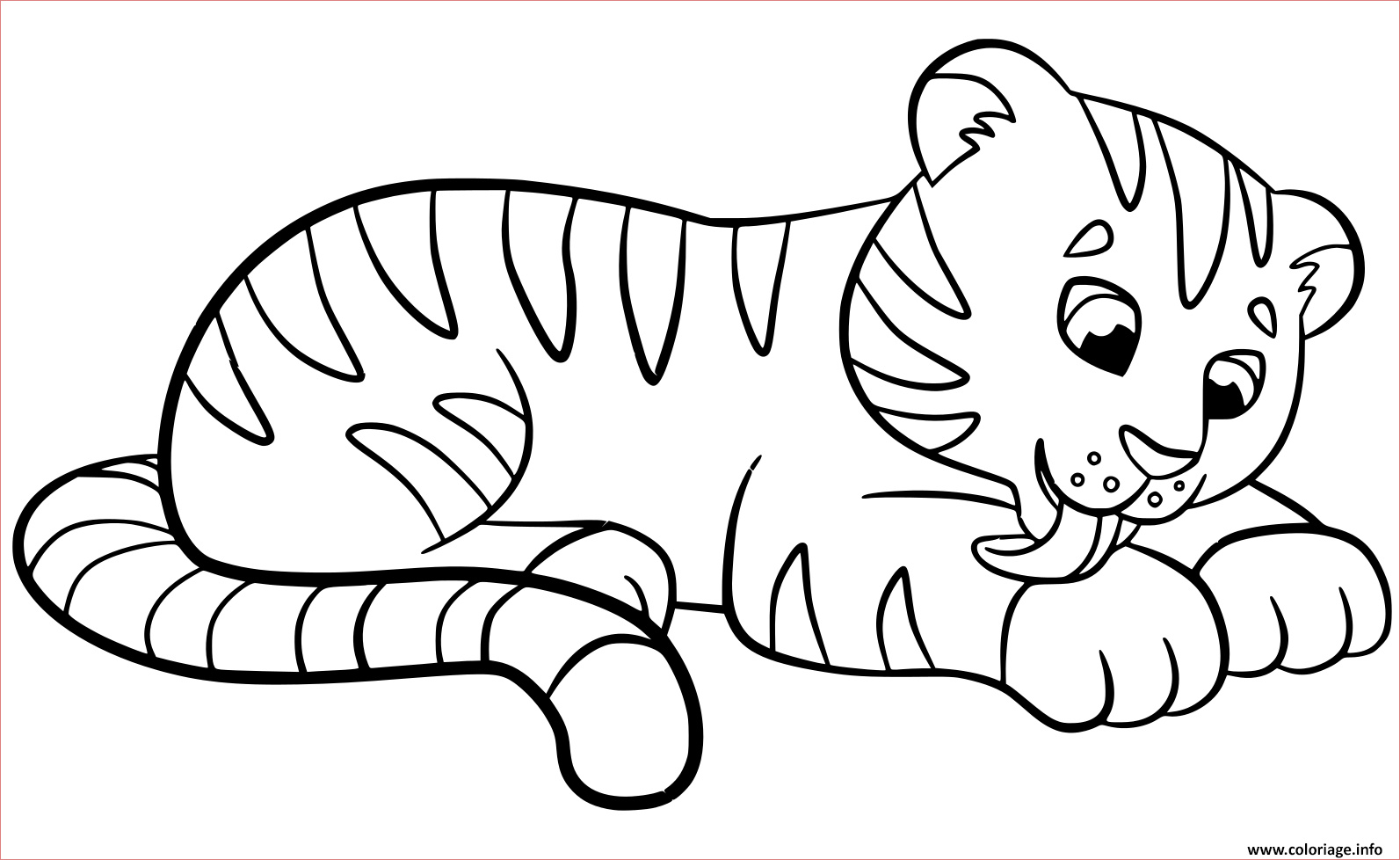 tigre bebe pour enfants coloriage dessin