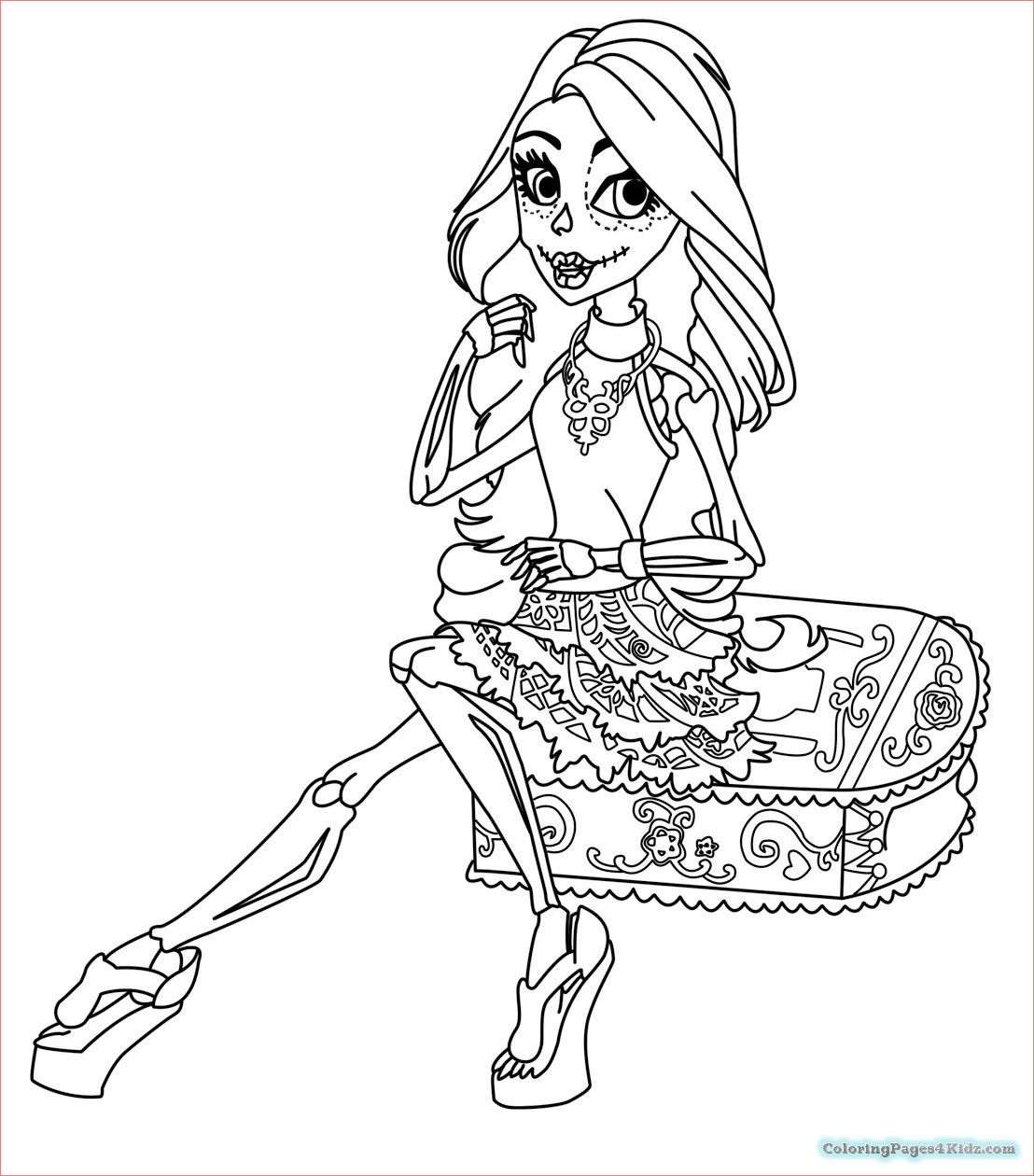monster high skelita coloring pages 1020
