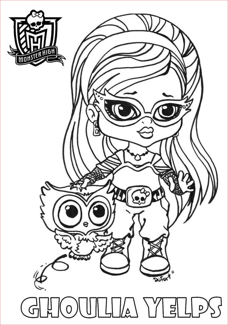 all monster high dolls coloring pages