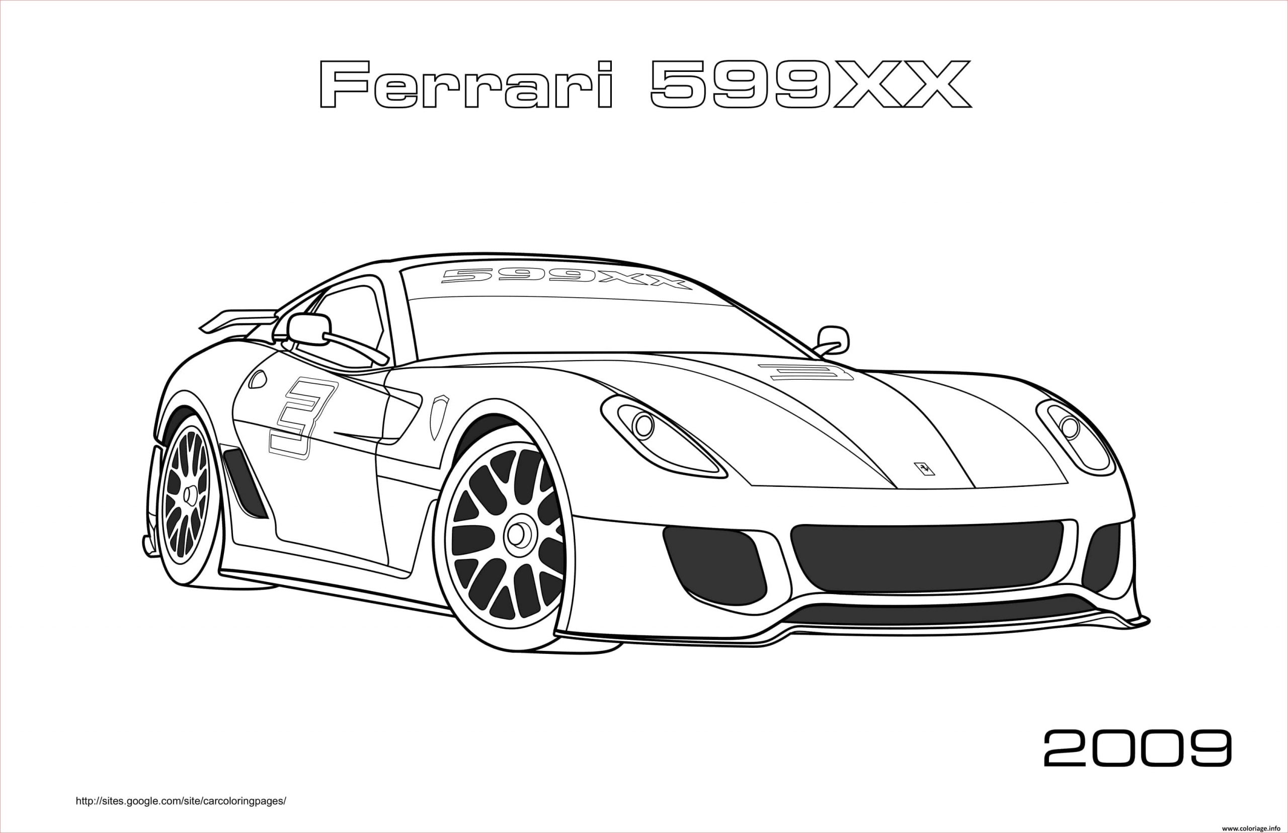 ferrari 599xx 2009 coloriage