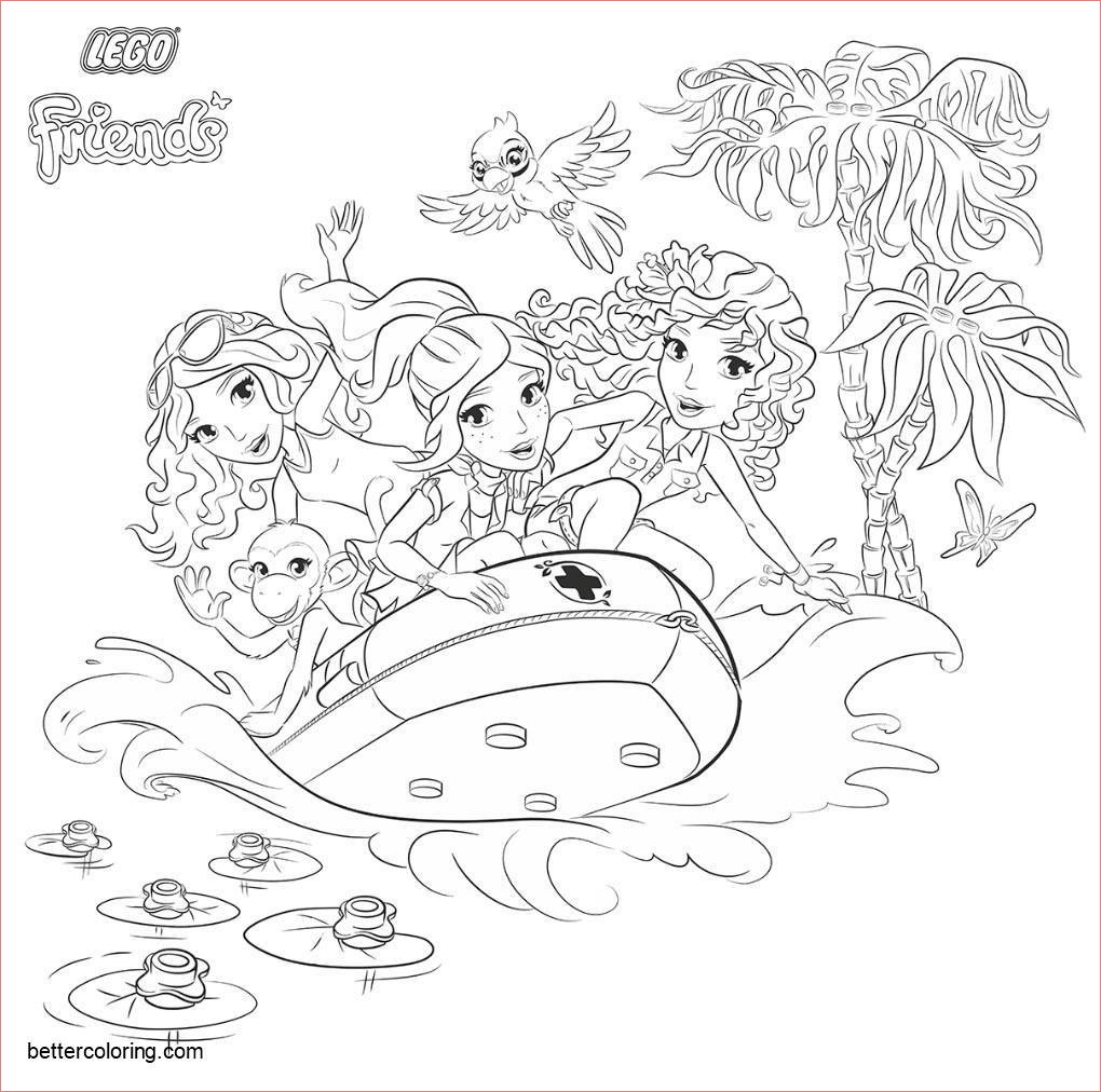 lego friends coloring pages surfing