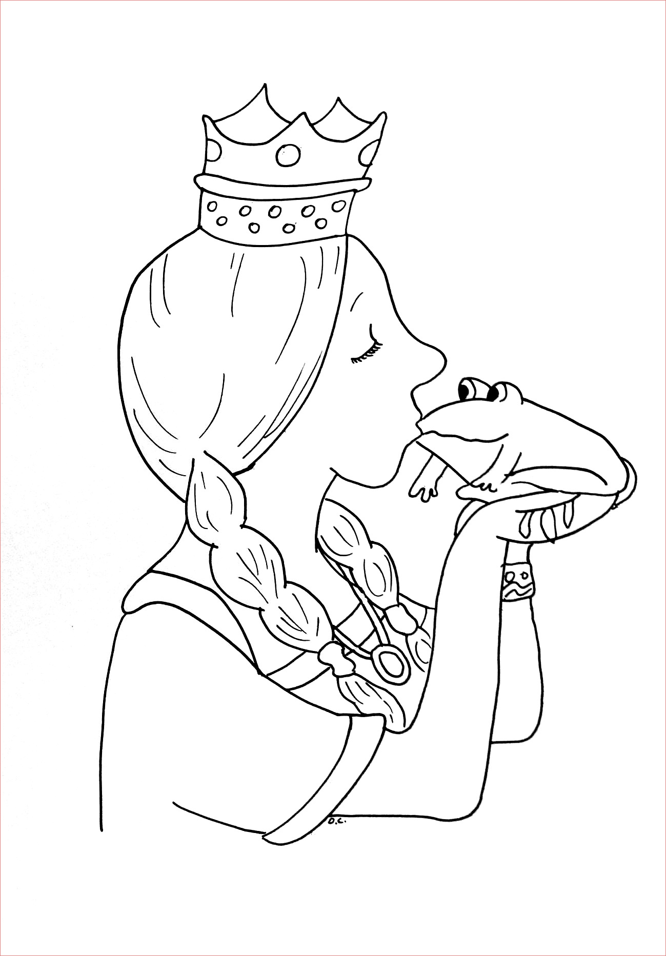 image=princesses coloriage princesse bisou grenouille 1