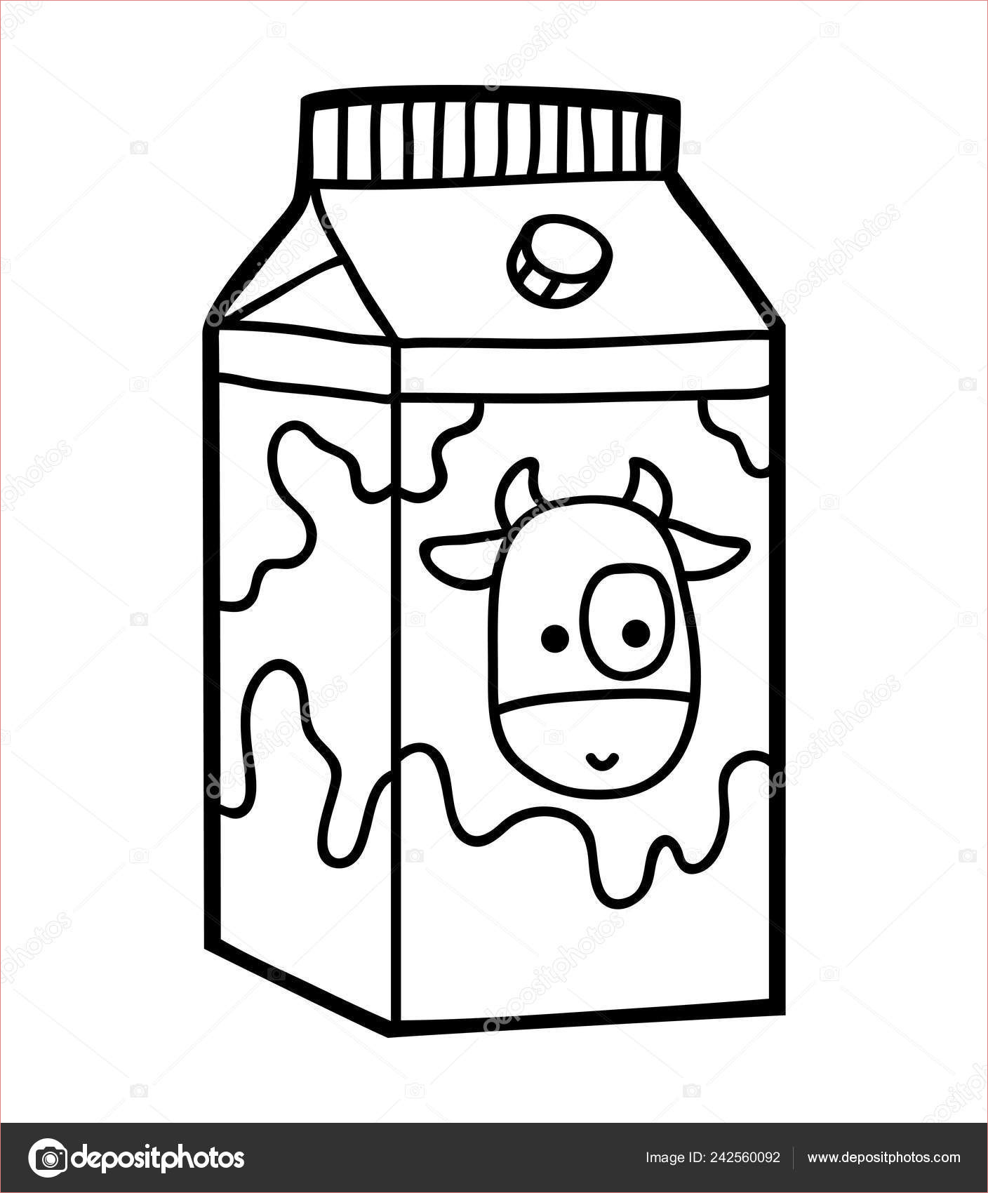 stock illustration coloring book children milk box