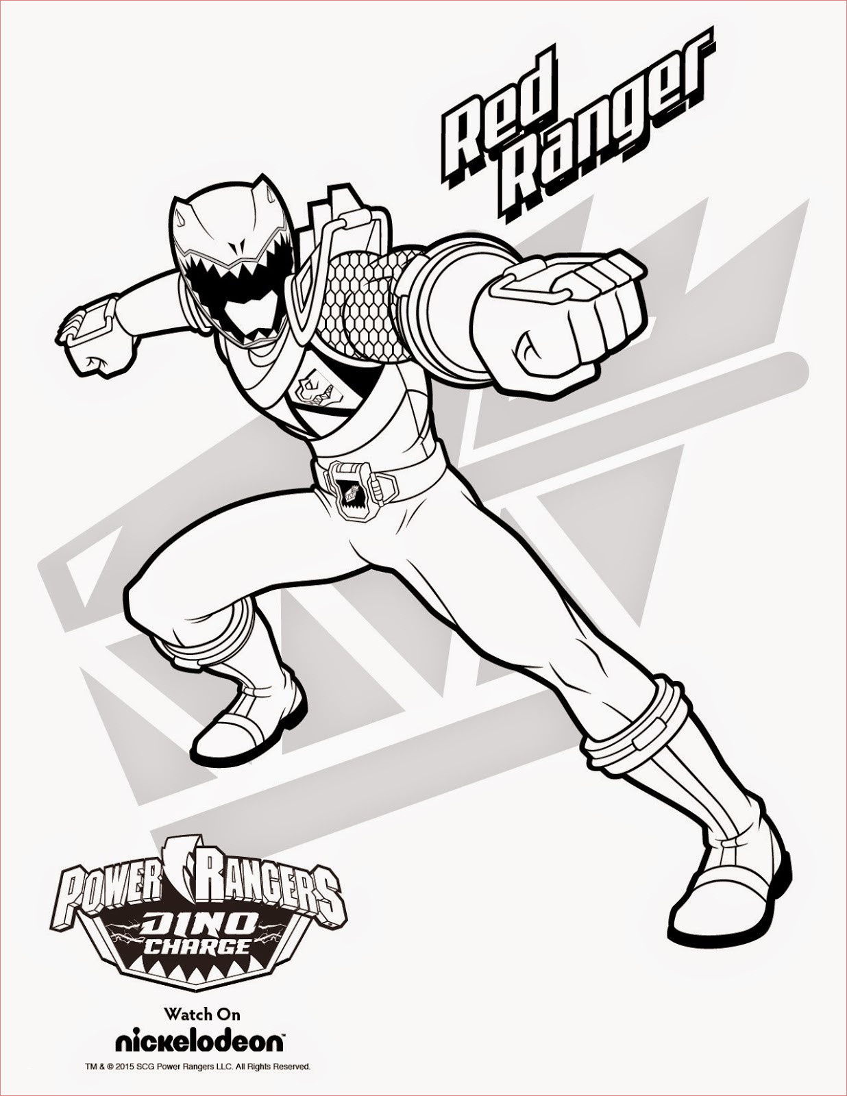 power rangers dino charge drawing