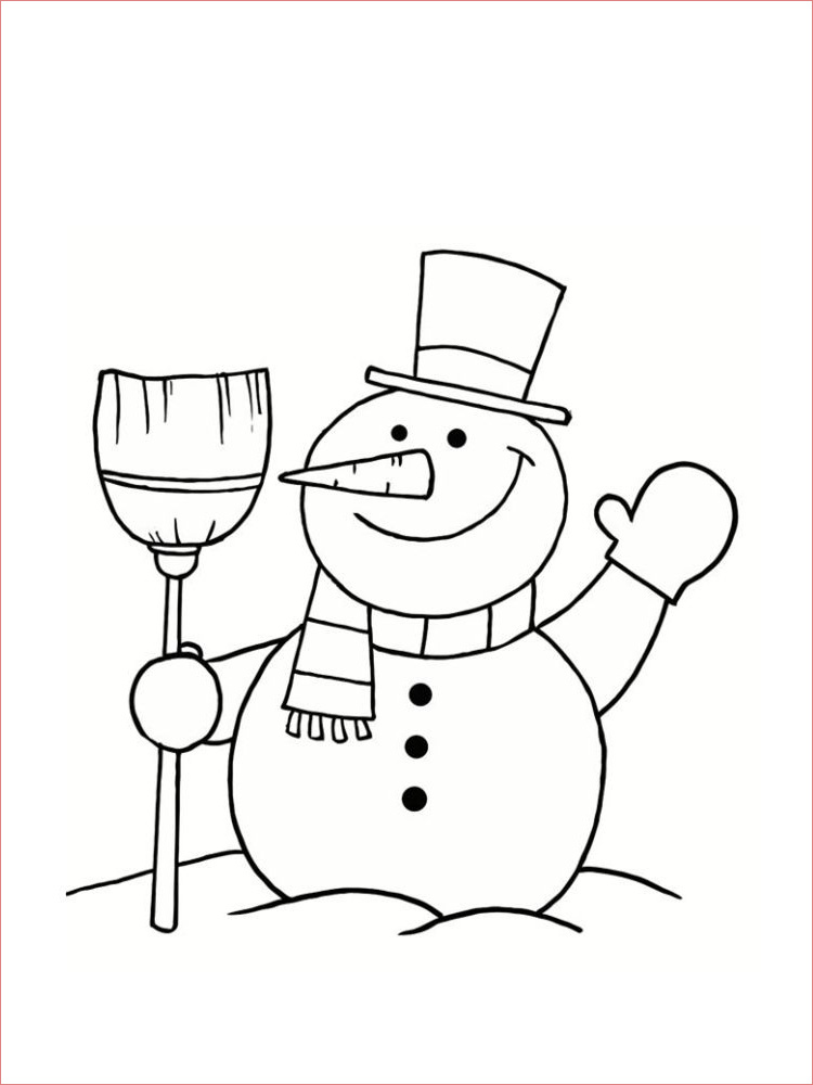 bonhomme de neige facile a dessiner