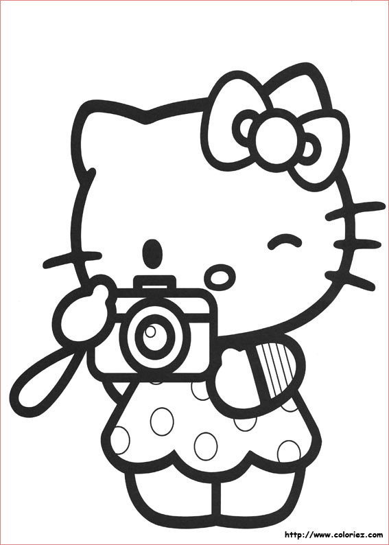 coloriage dossier=Hello Kitty&file=coloriages Hello Kitty photographe