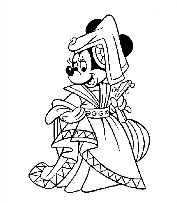 minnie mouse as princess coloring sheet