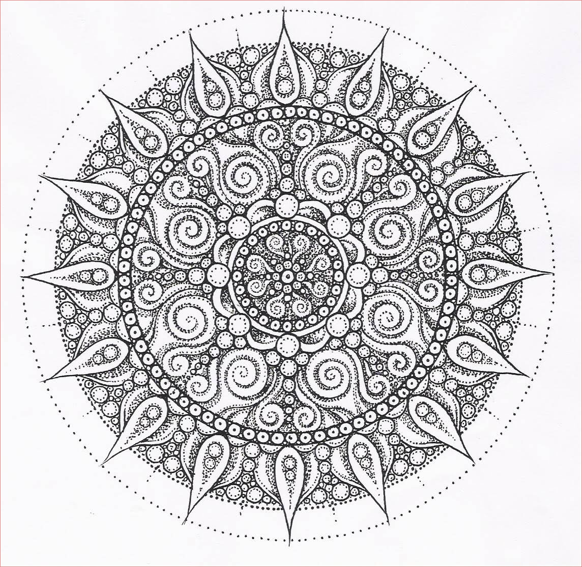 coloriage magique mandala