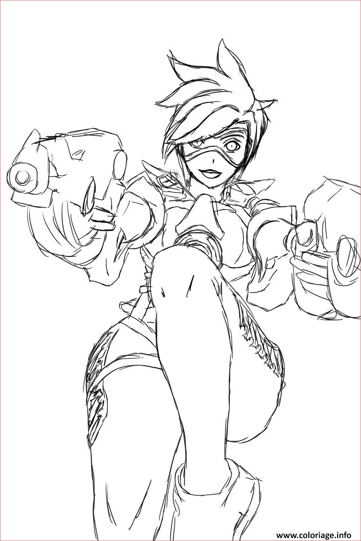 overwatch tracer by eremas coloriage