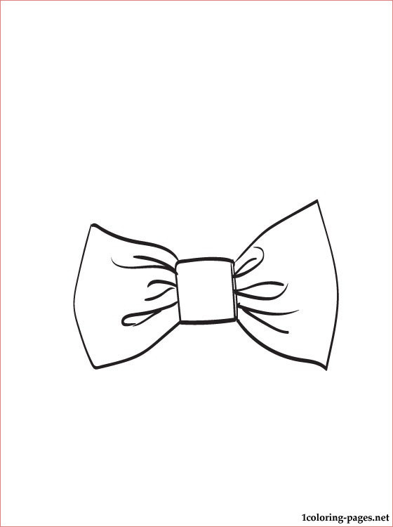 bow tie coloring printable page