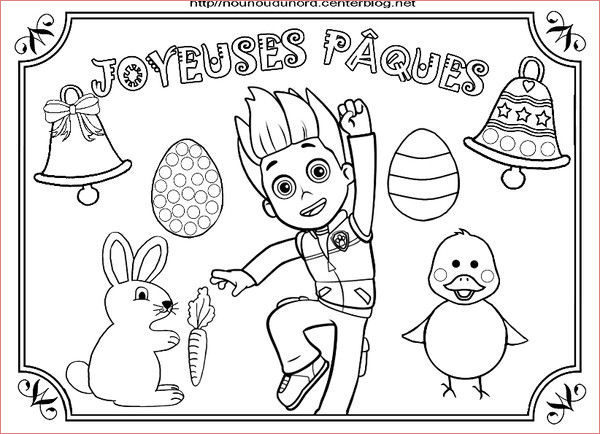 paw patrol easter coloring pages