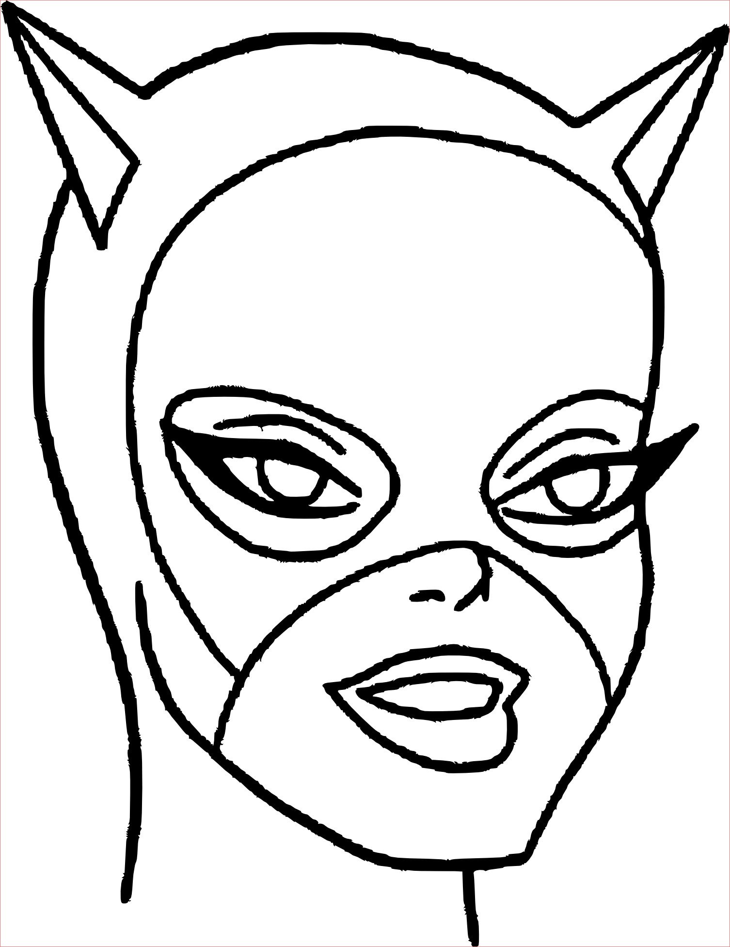 coloriage masque catwoman