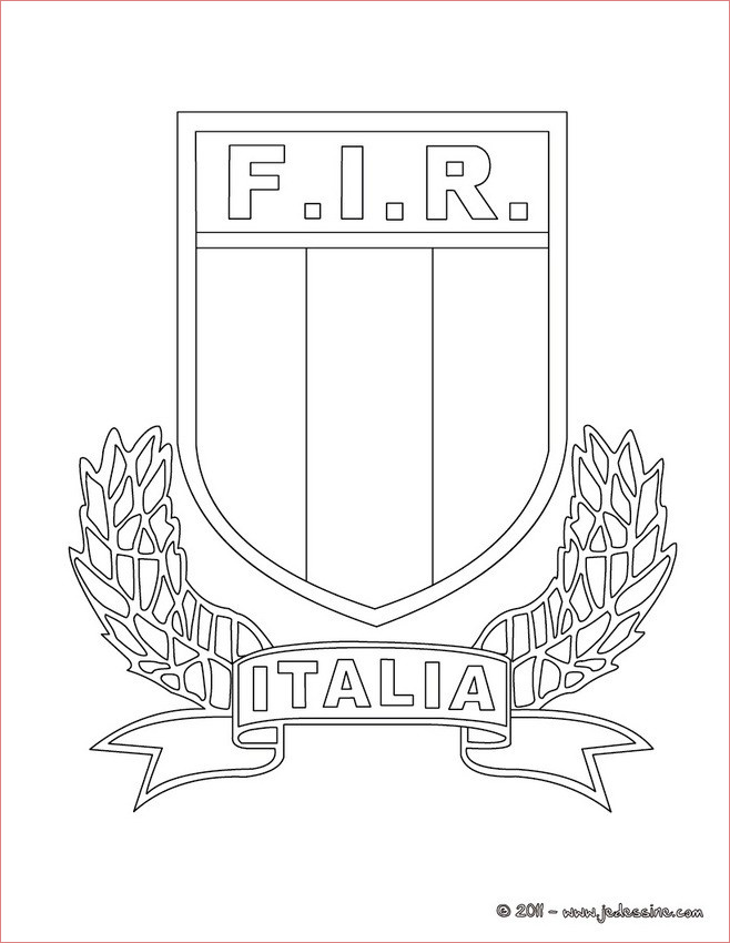 coloriage equipe de rugby italie fir