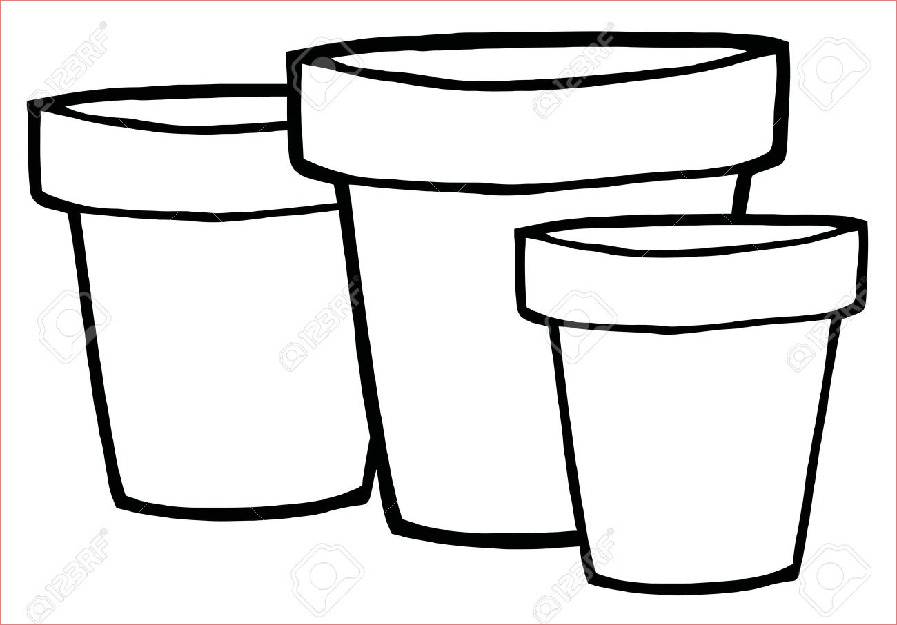 terracotta flower pots clipart