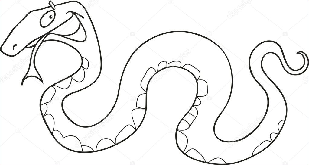 stock illustration snake for coloring book