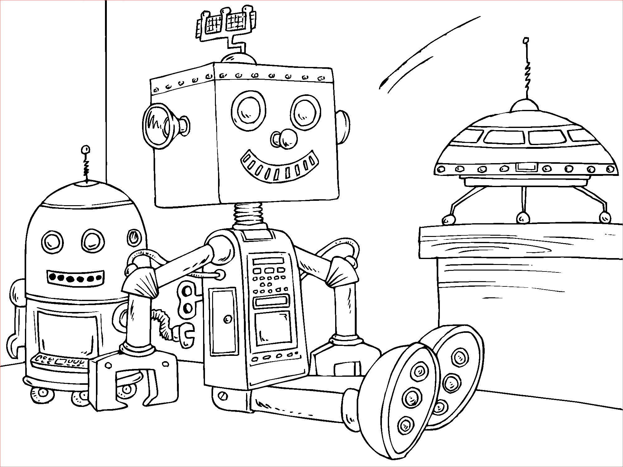 coloriage robot jouet i