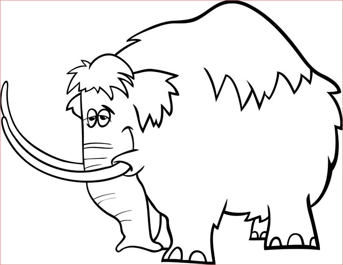 mammouth coloriage de dessin anime