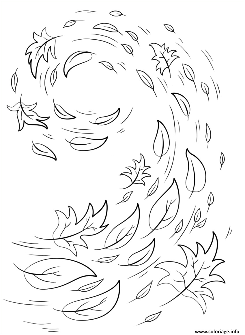 swirling automne feuilles automne coloriage