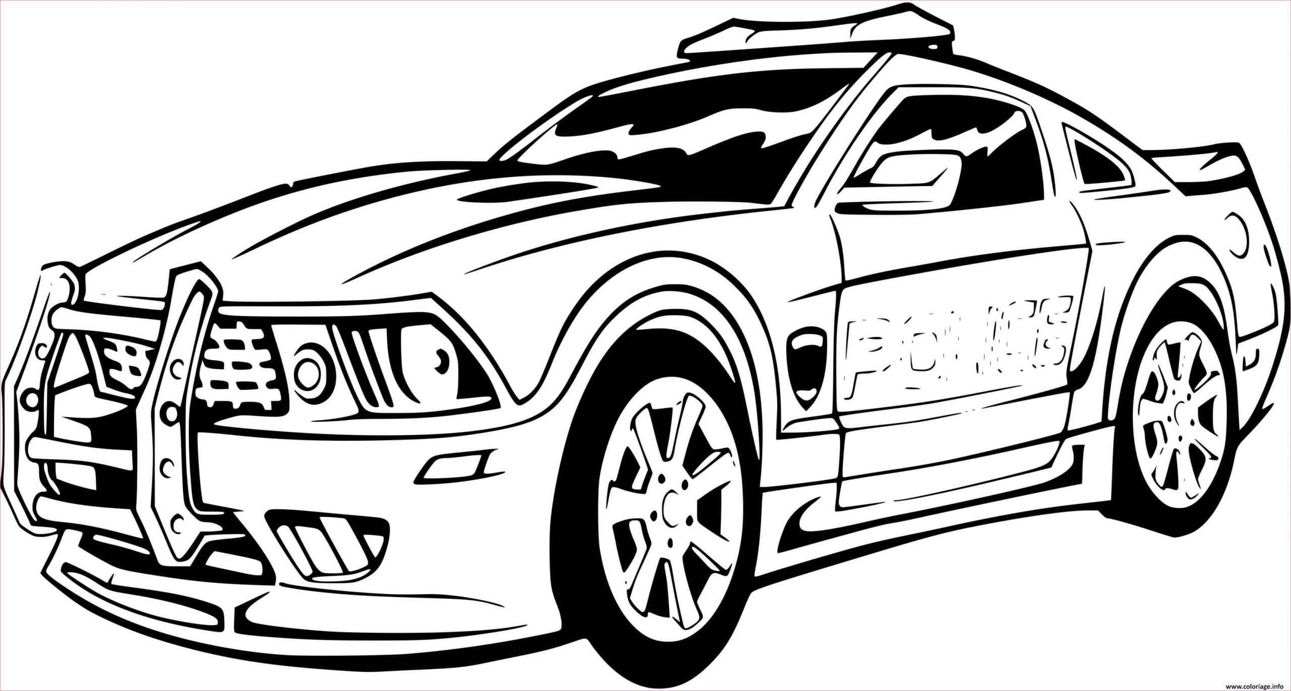 voiture de police sport mustang ford coloriage dessin