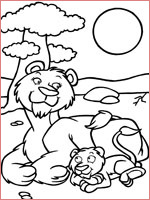 dessin de lionceaux a imprimer