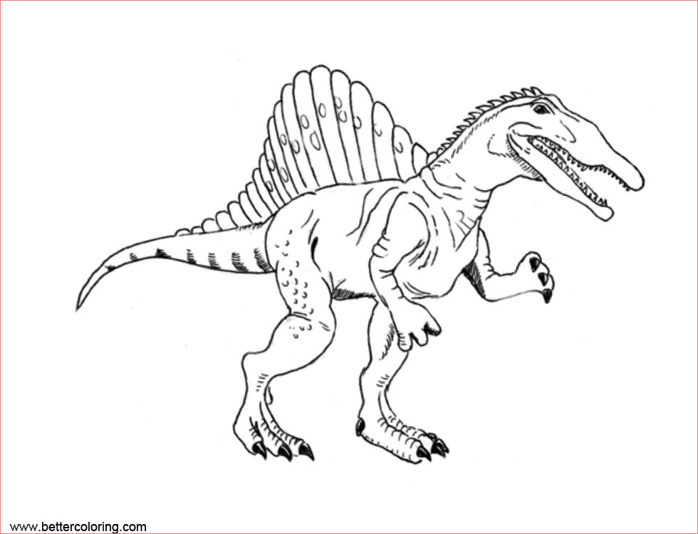 spinosaurus coloring pages clipart