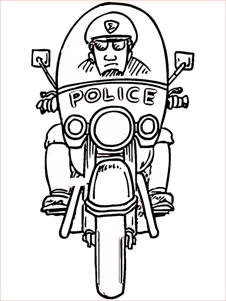 police officer coloring pages