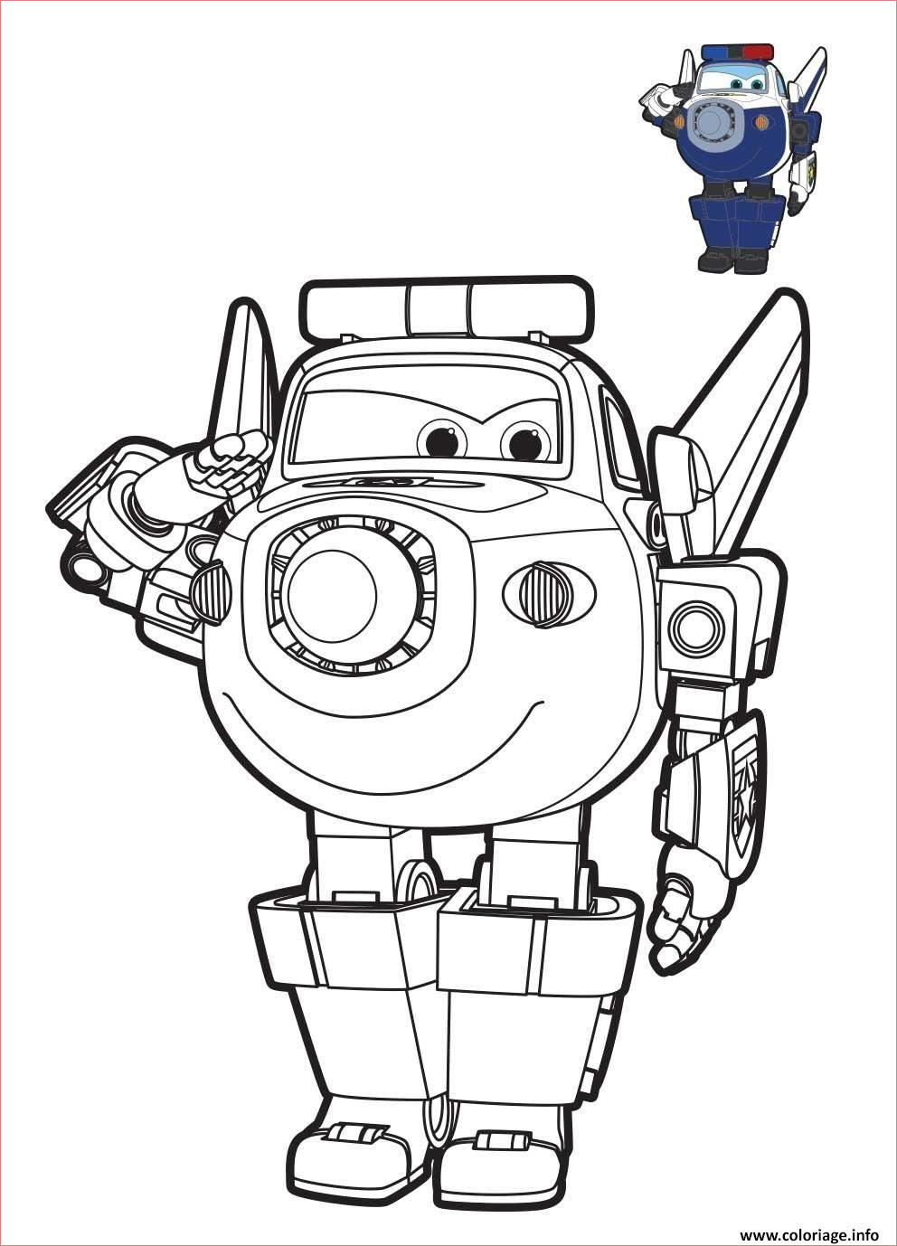 police robot coloriage