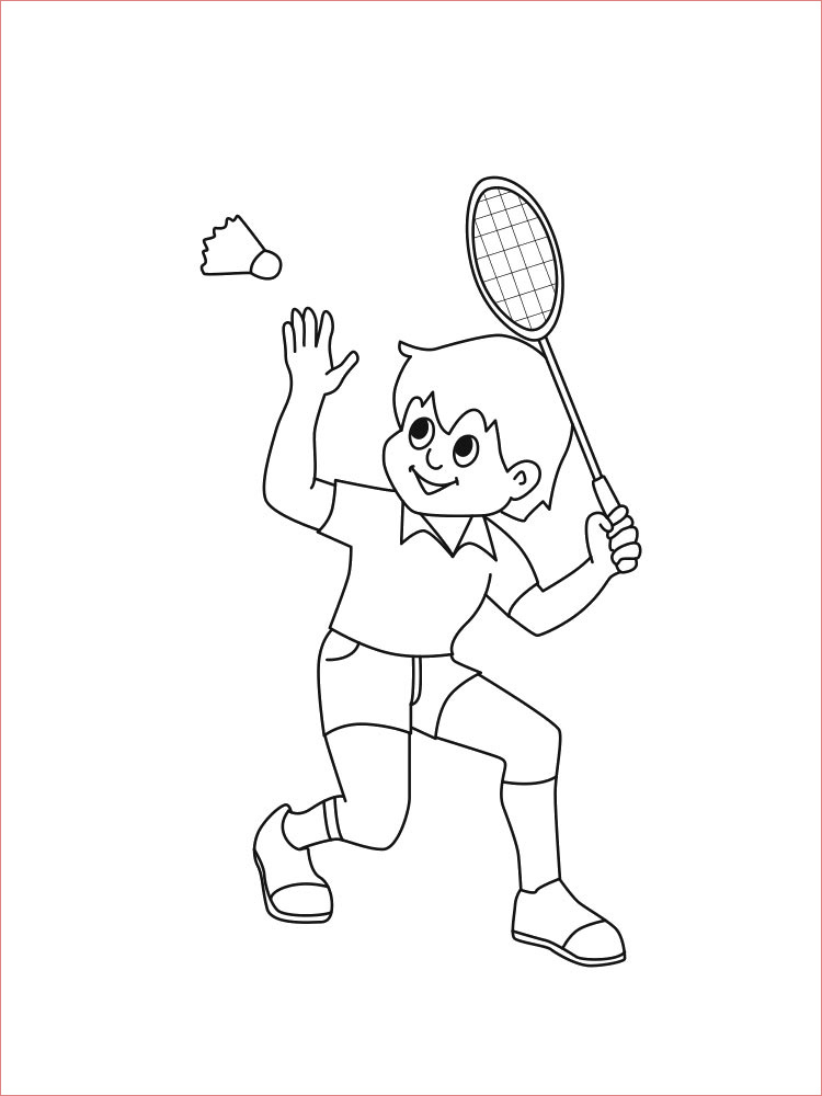 coloriage badminton