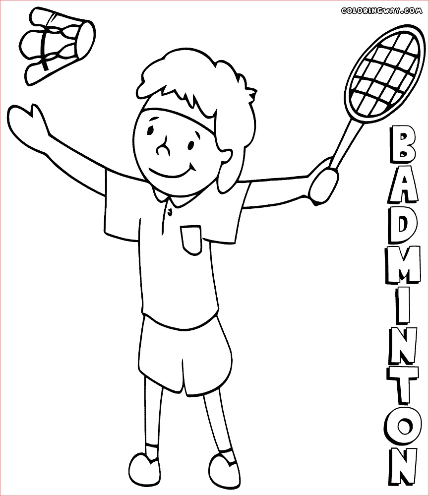 badminton coloring pages