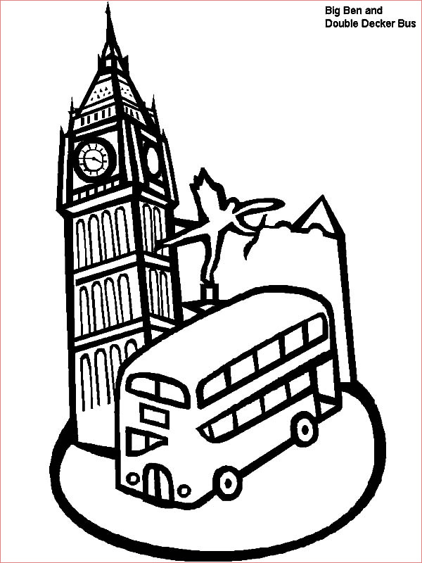 collection landmarks around world coloring pages