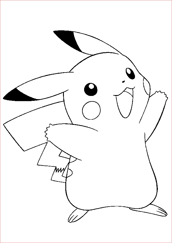 coloriage pikachu mignon