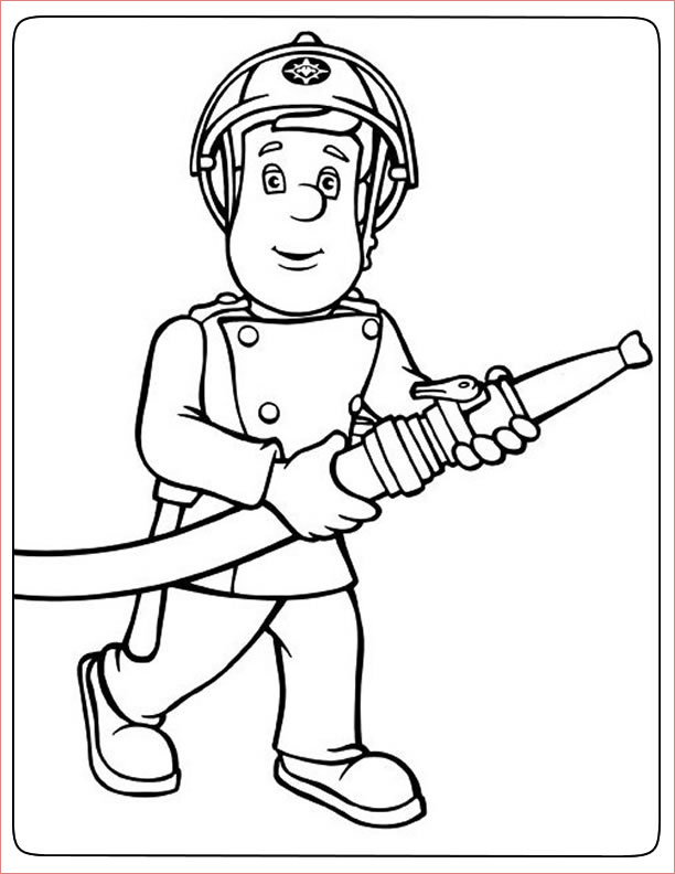 dessin de sam le pompier imprimer