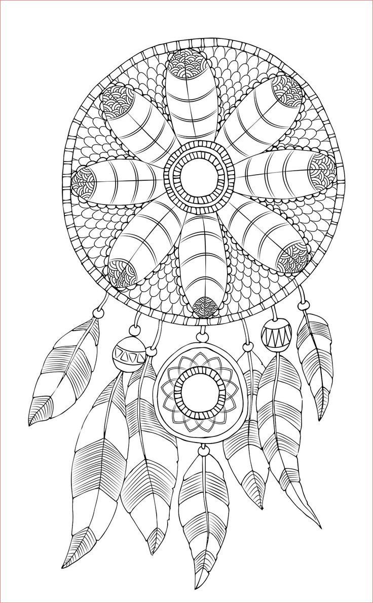 dreamcatcher coloring pages for adults
