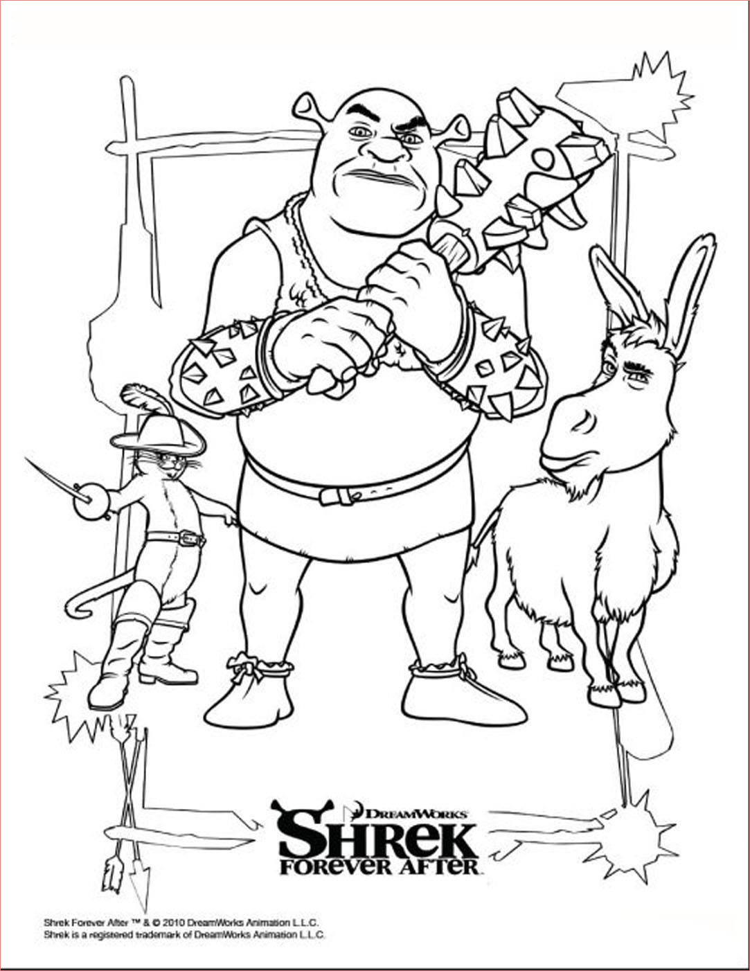 image=shrek Coloring for kids shrek 1