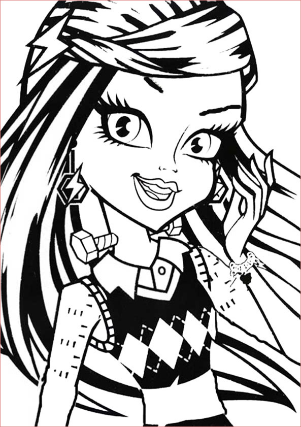 coloriage monster high frankie stein