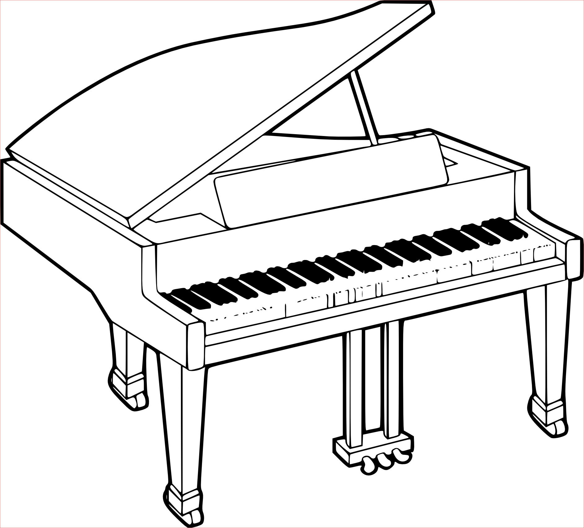 coloriage piano