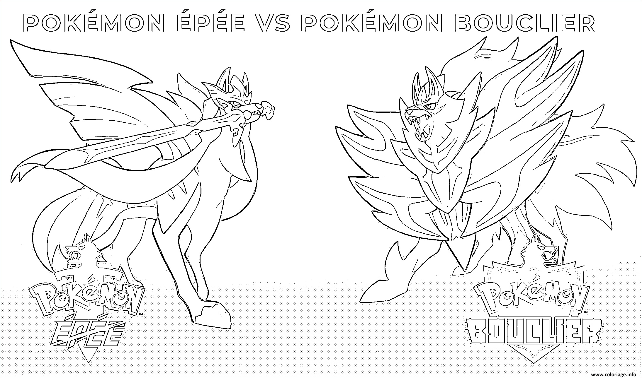 pokemon epee pokemon bouclier 2019 coloriage