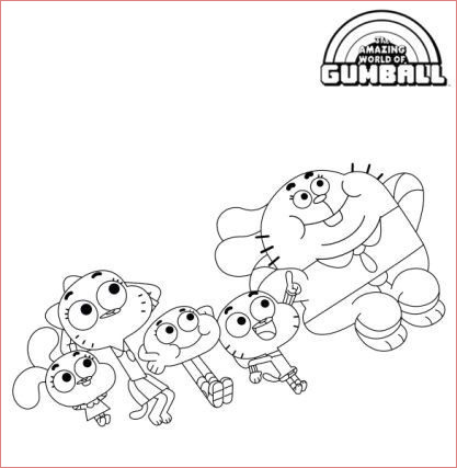 brilliant coloriage le monde incroyable de gumball