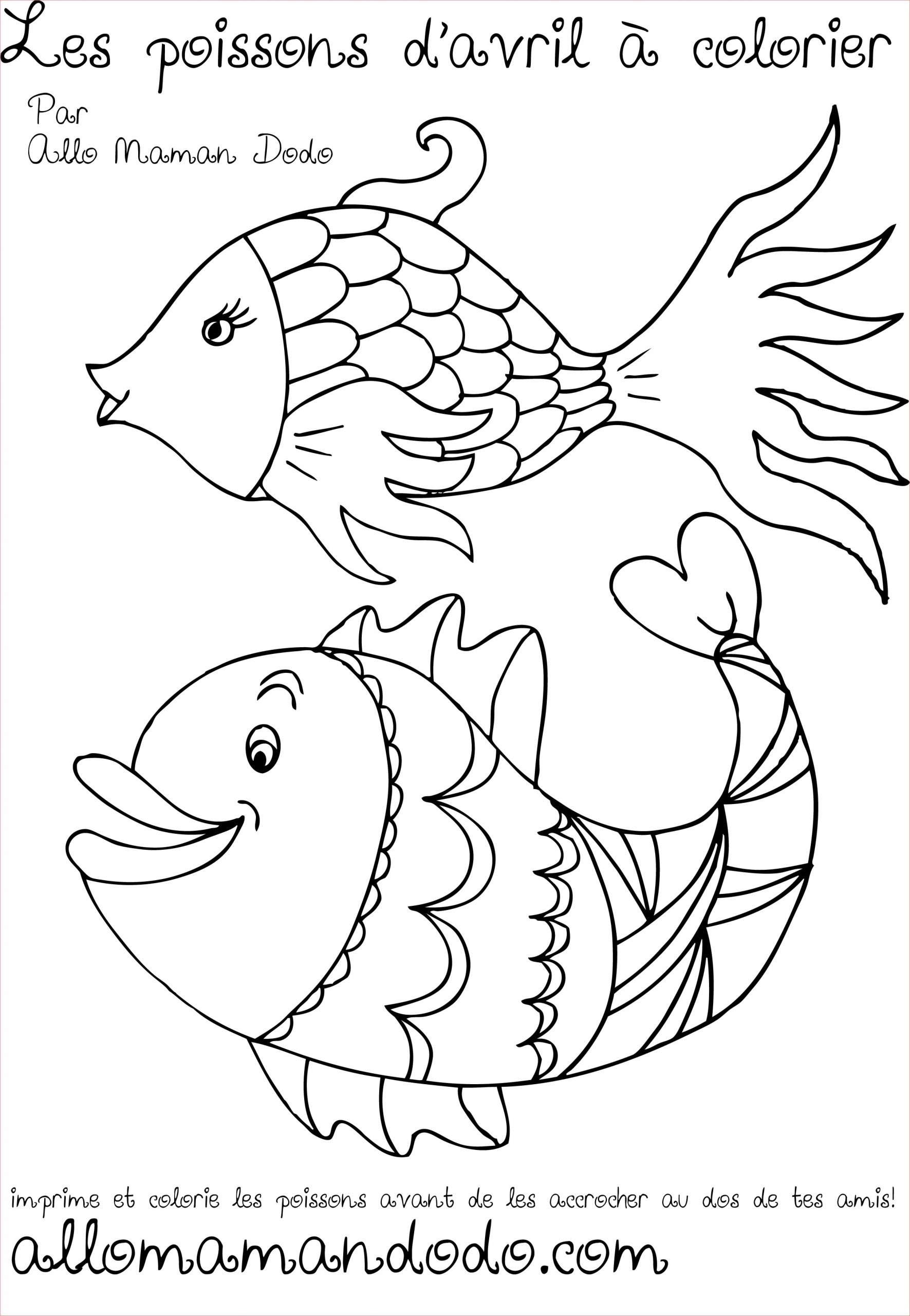 coloriage poisson avril imprimer