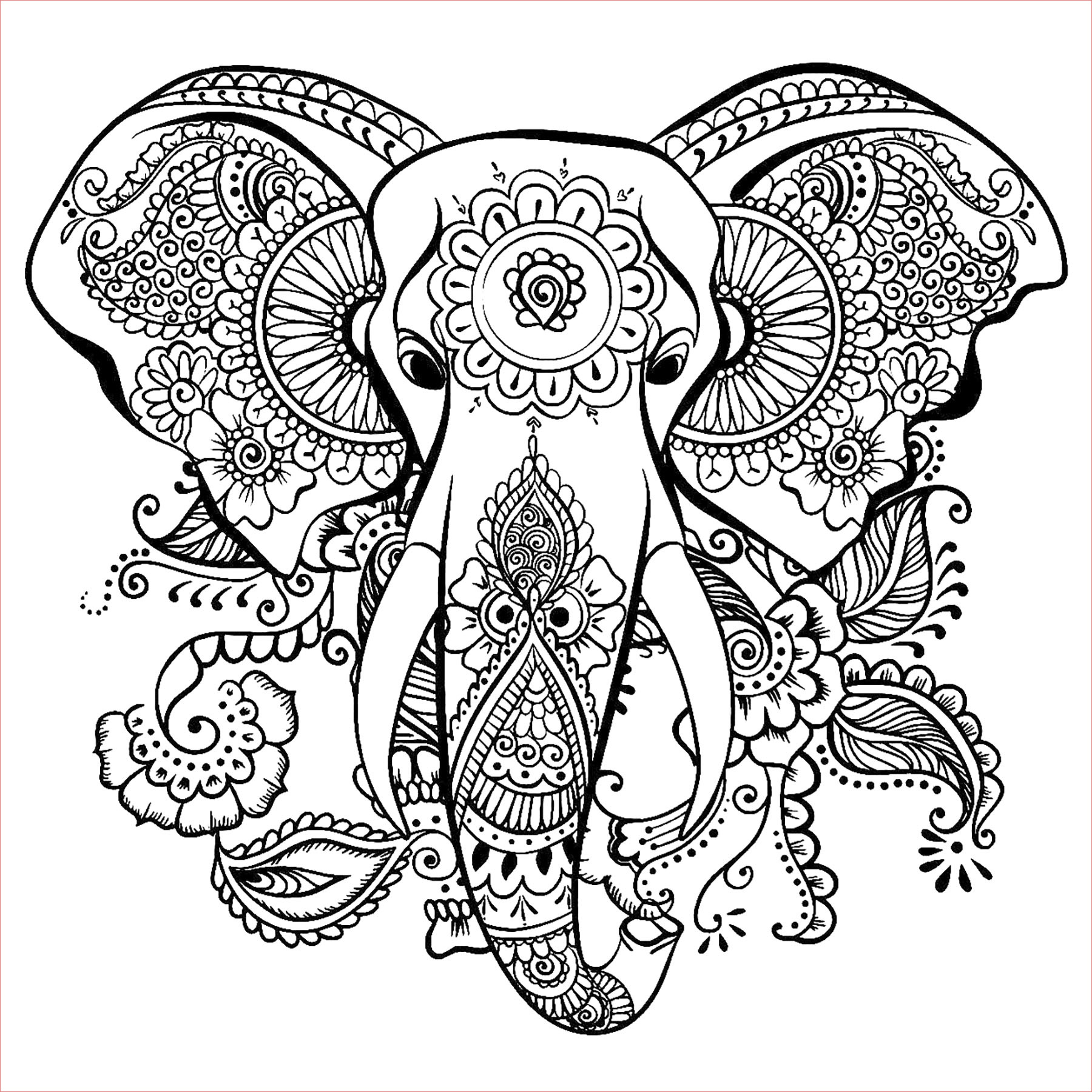 image=elephants coloriage elephant carre 1