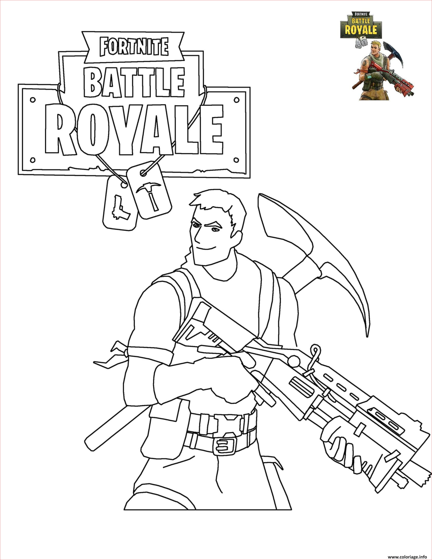 fortnite battle royale coloriage dessin