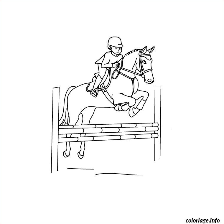 cheval obstacle coloriage 322