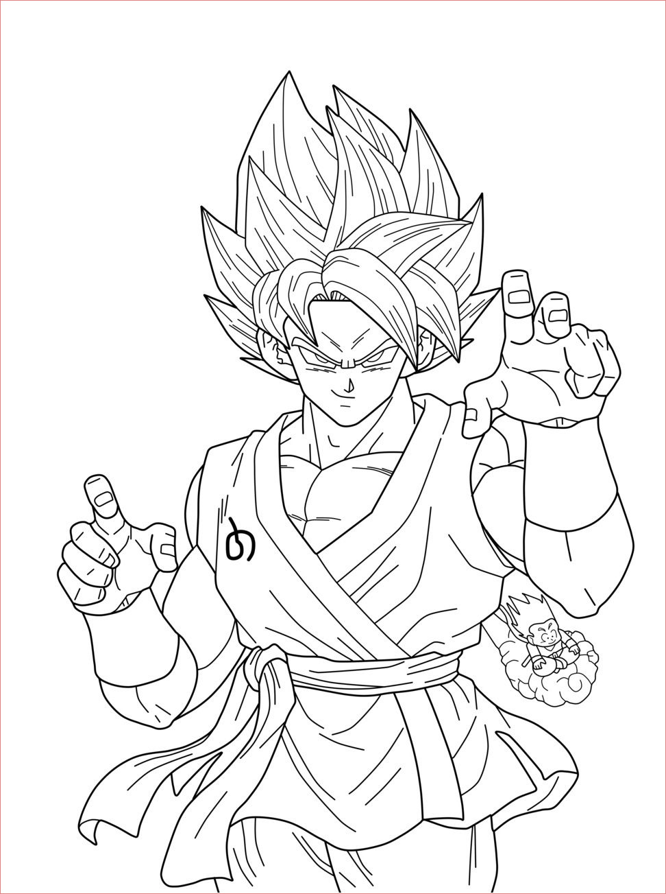 dragon ball coloring pages ultra