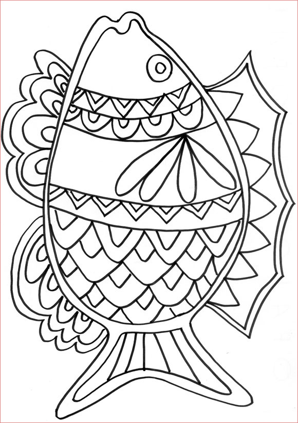 coloriages poissons avril