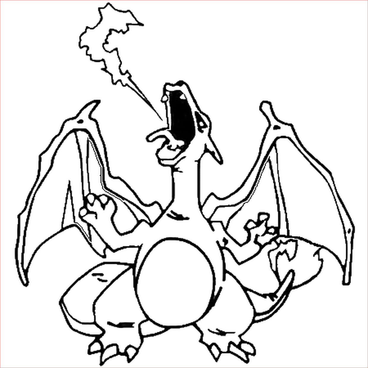 dessin pokemon dracaufeu
