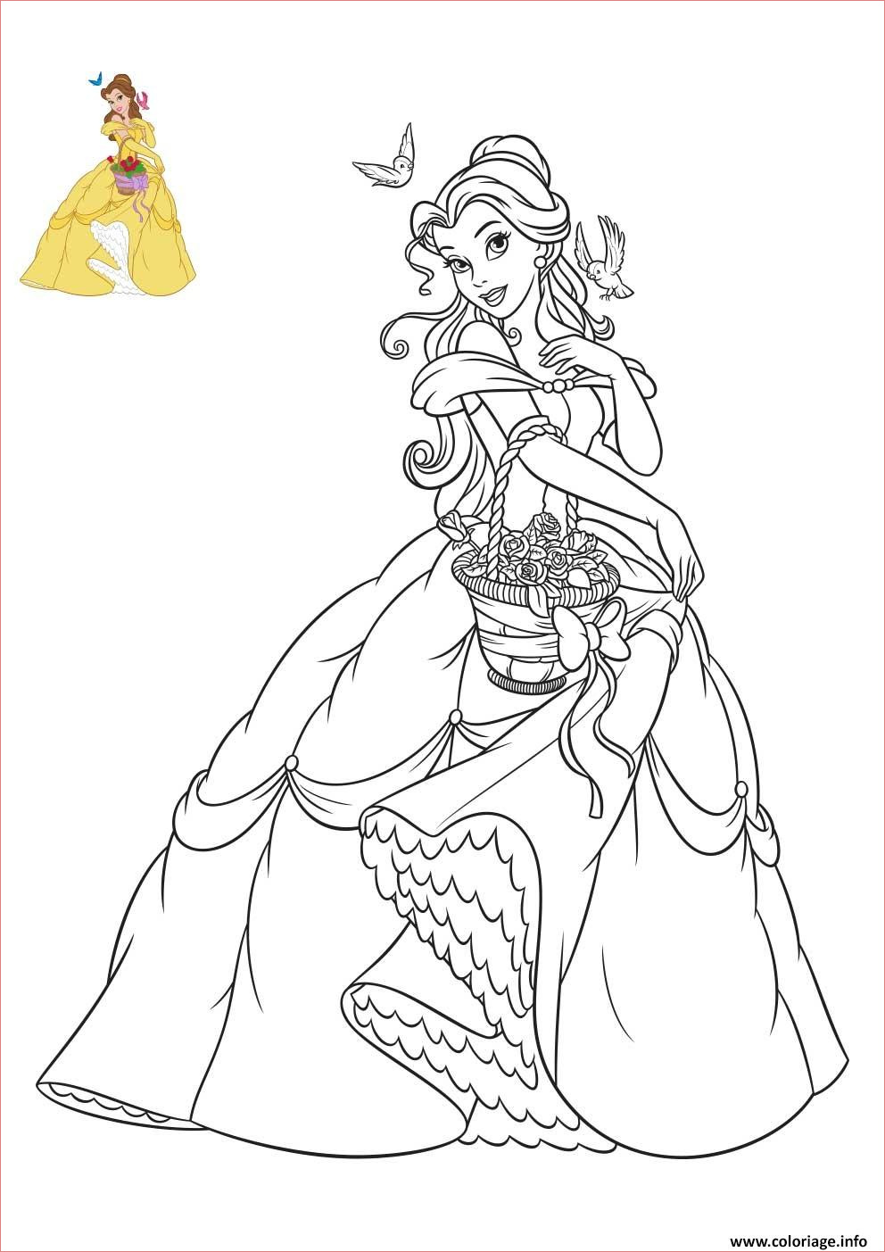 princesse disney belle coloriage