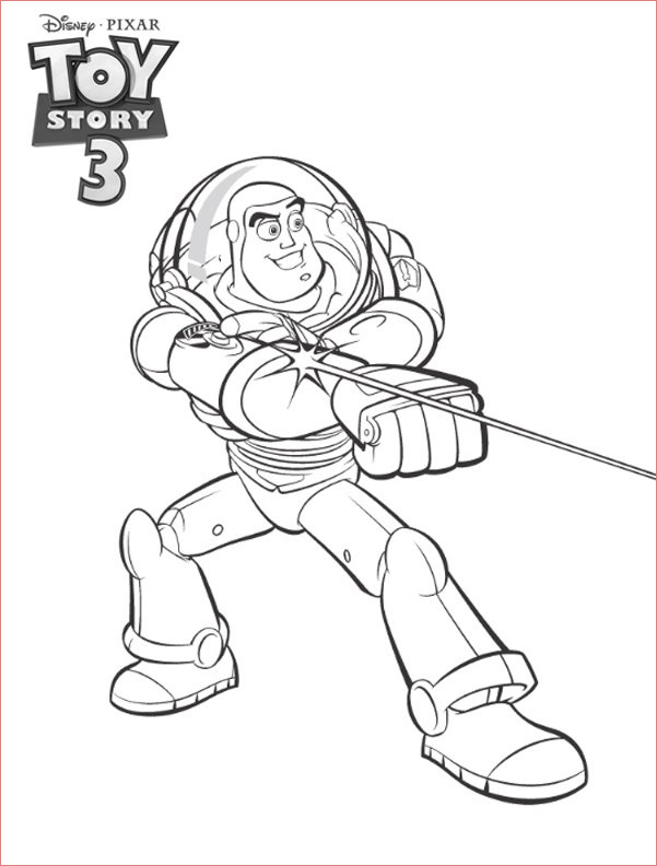 Coloriage Toy Story Buzz l eclair