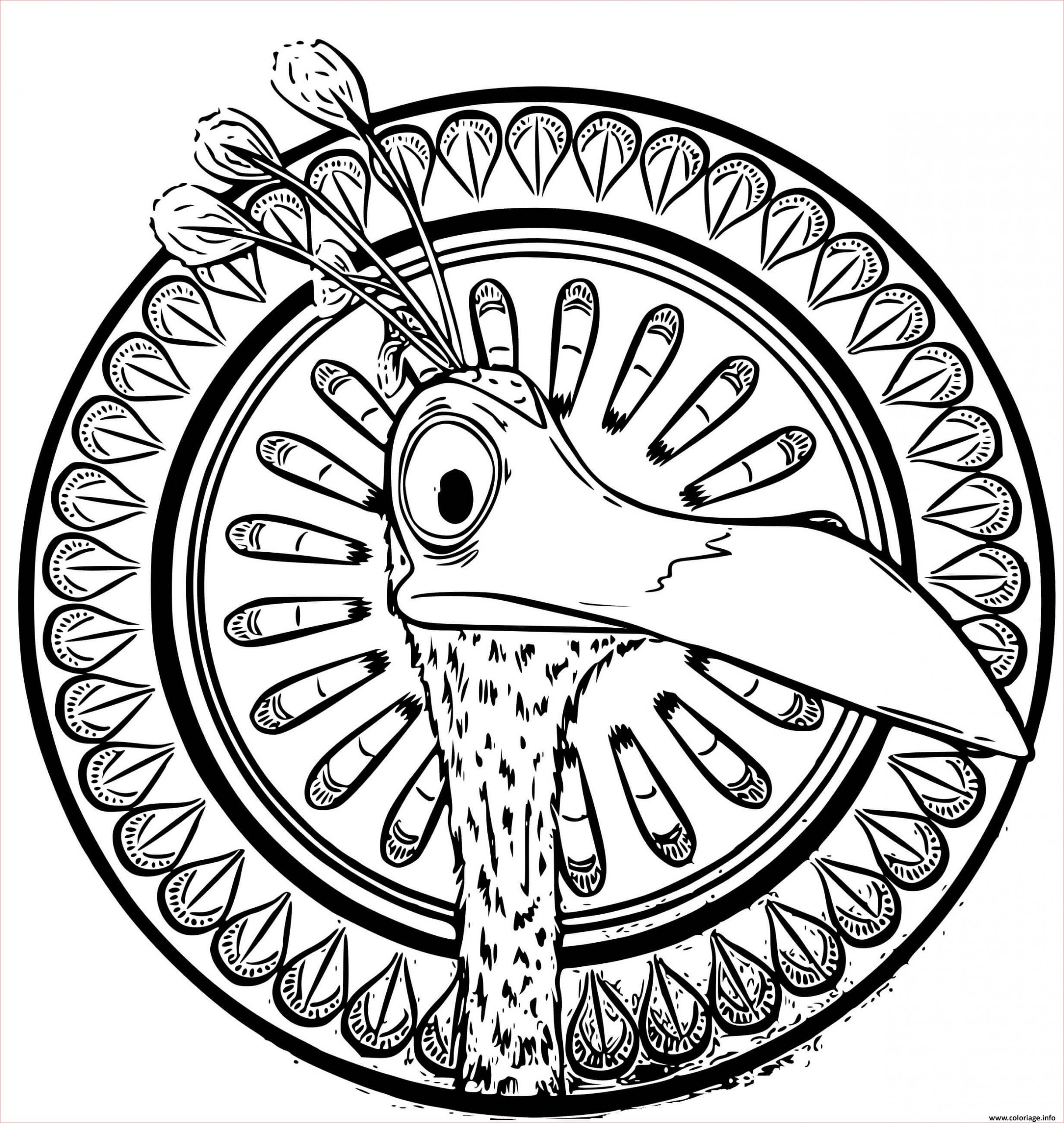 animal oiseau disney mandala coloriage