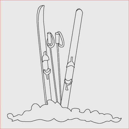 dessin de skieur colorier